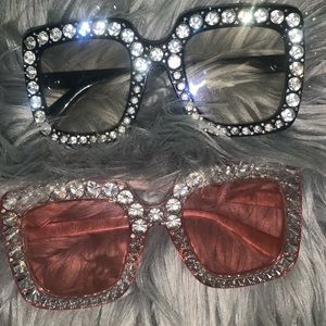 Blinged out oversized shades